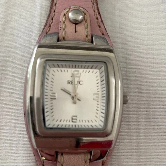 Relic Women's Two-Tone Bracelet Watch & Pink Leather Strap Watch - Picture 6 of 9